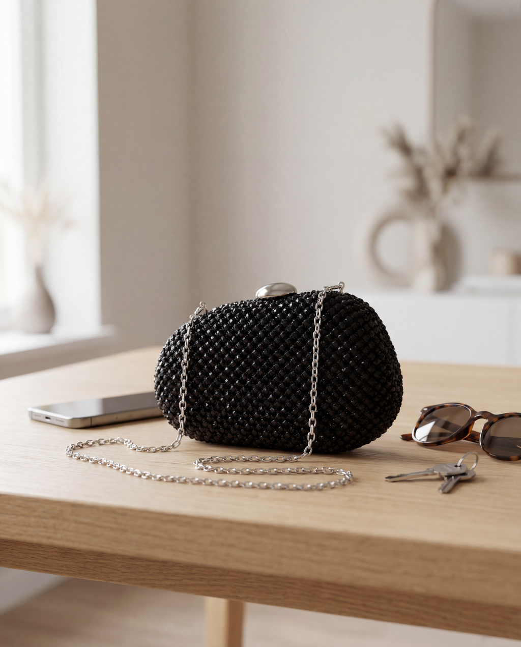 VIKI – elegantna clutch torbica s perlicama za večernje prilike