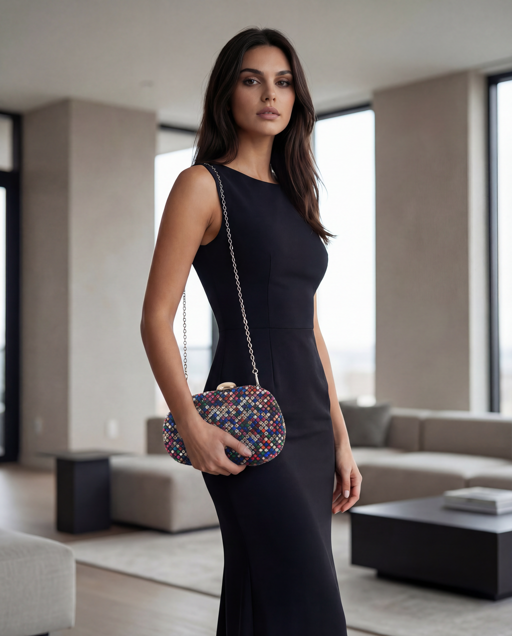 VIKI – elegantna clutch torbica s perlicama za večernje prilike