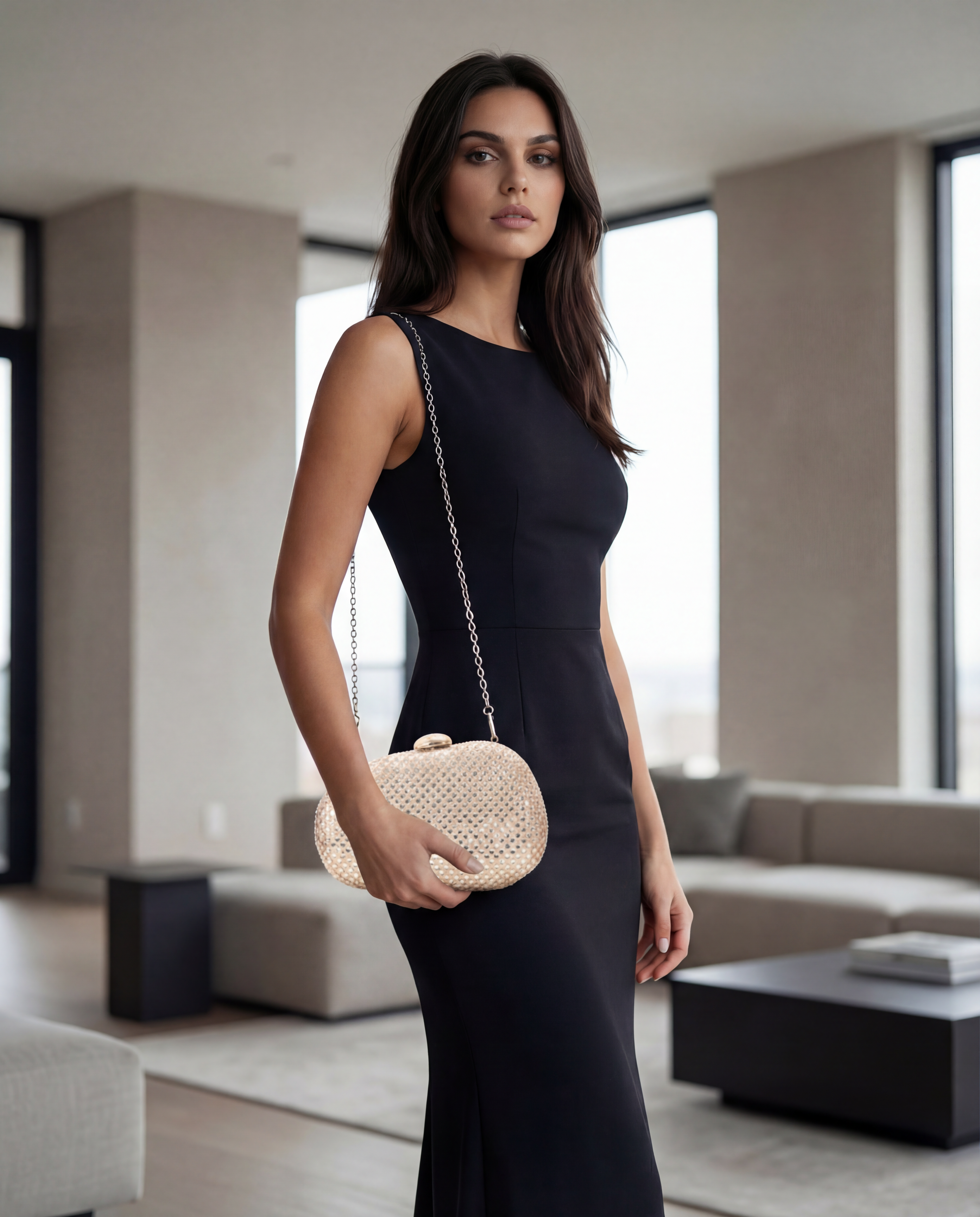 VIKI – elegantna clutch torbica s perlicama za večernje prilike