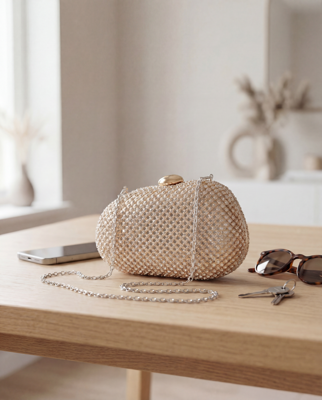 VIKI – elegantna clutch torbica s perlicama za večernje prilike