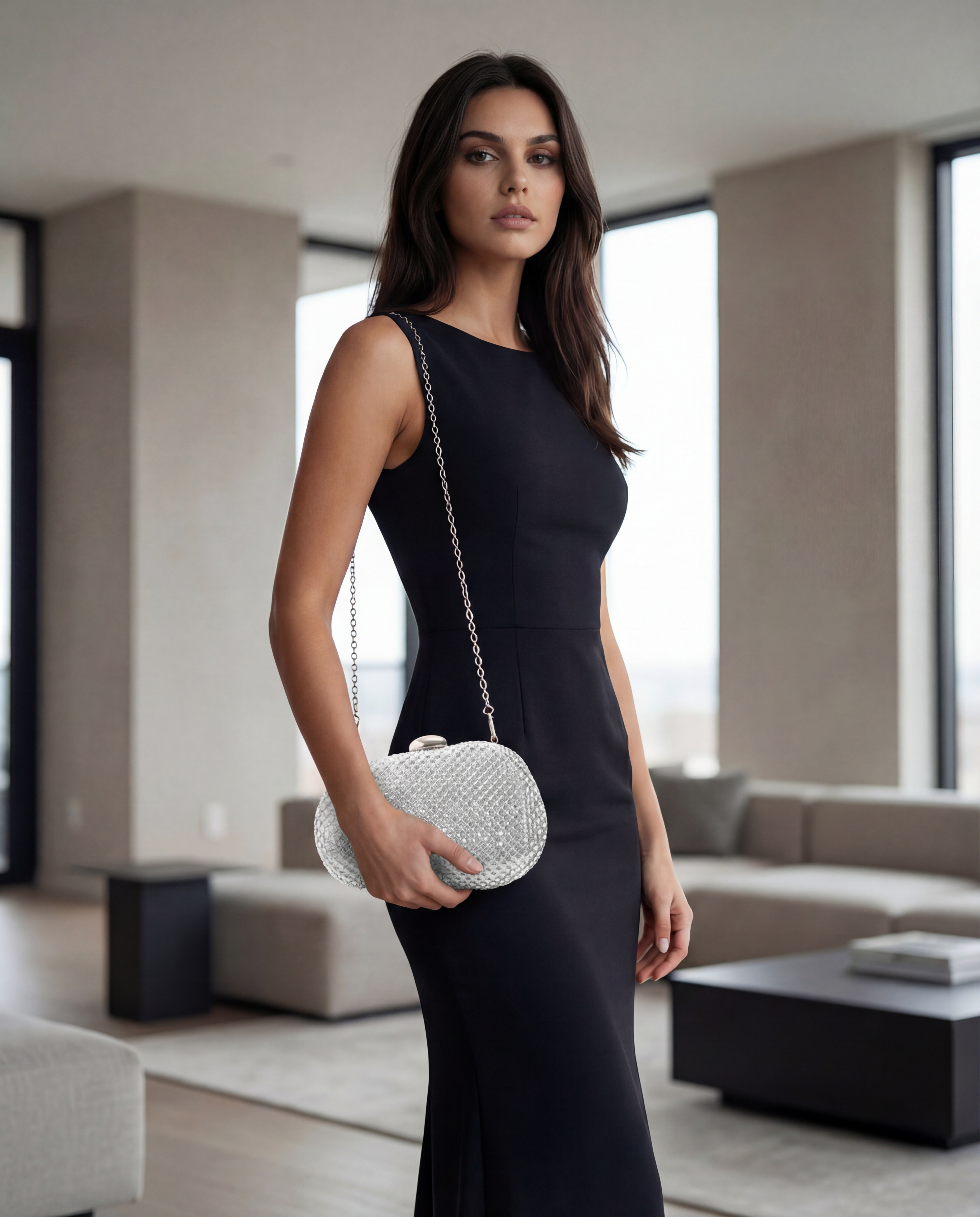 VIKI – elegantna clutch torbica s perlicama za večernje prilike