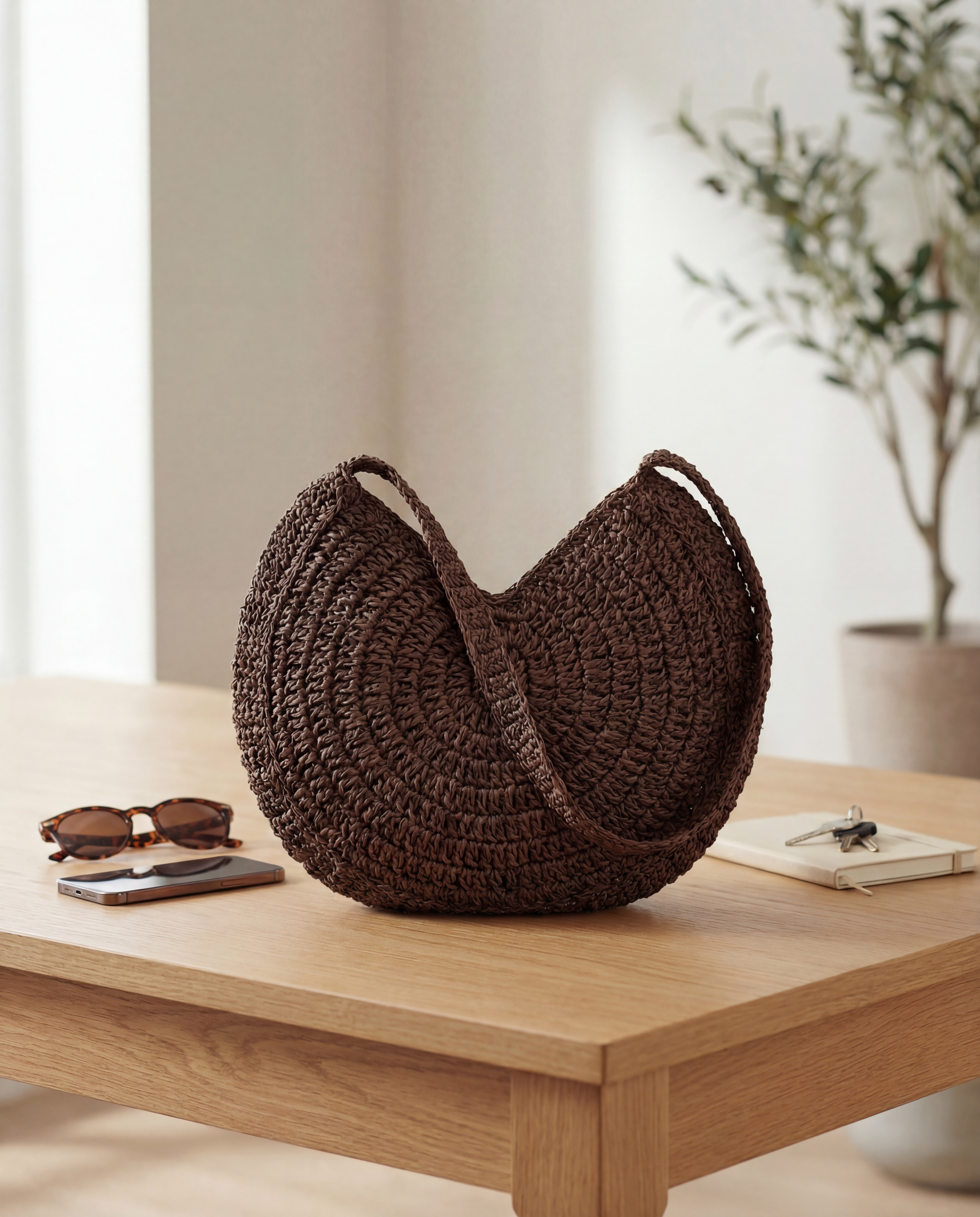 KIARA – okrugla pletena torba za svaki dan i ljeto